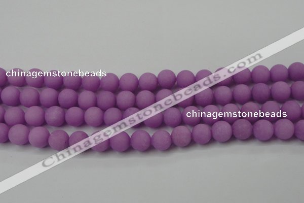 CCN2502 15.5 inches 14mm round matte candy jade beads wholesale