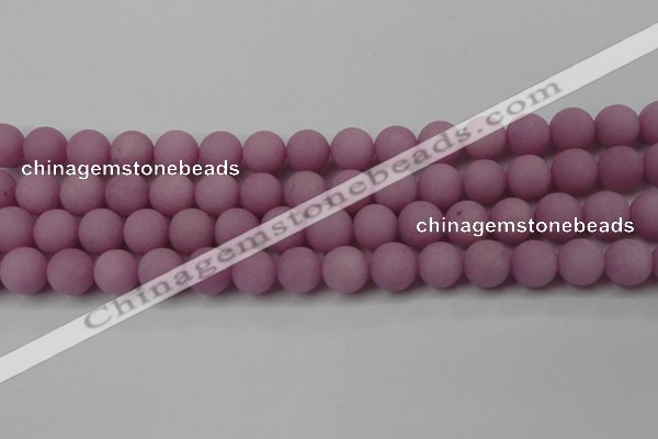 CCN2503 15.5 inches 14mm round matte candy jade beads wholesale