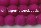 CCN2504 15.5 inches 14mm round matte candy jade beads wholesale
