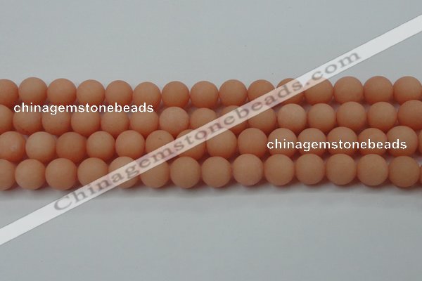 CCN2506 15.5 inches 14mm round matte candy jade beads wholesale