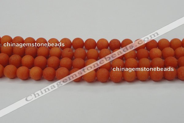 CCN2507 15.5 inches 14mm round matte candy jade beads wholesale