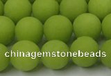 CCN2509 15.5 inches 14mm round matte candy jade beads wholesale