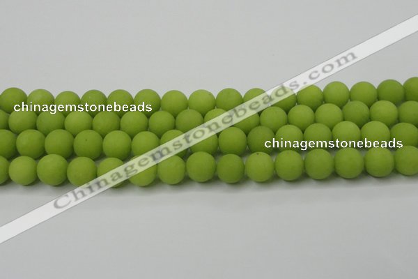 CCN2509 15.5 inches 14mm round matte candy jade beads wholesale