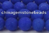 CCN2513 15.5 inches 14mm round matte candy jade beads wholesale