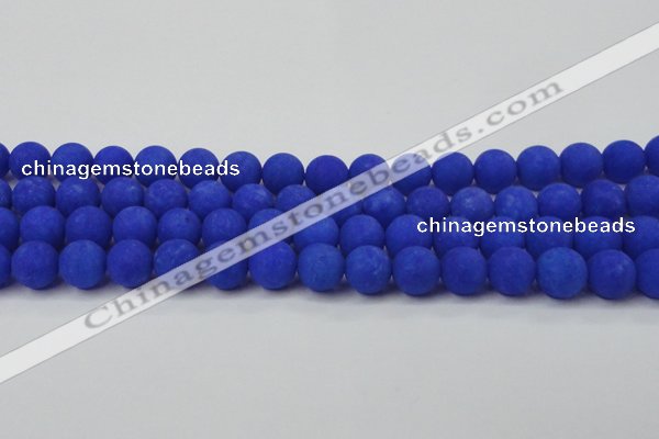 CCN2513 15.5 inches 14mm round matte candy jade beads wholesale