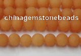 CCN2515 15.5 inches 4mm round matte candy jade beads wholesale