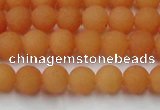 CCN2516 15.5 inches 6mm round matte candy jade beads wholesale