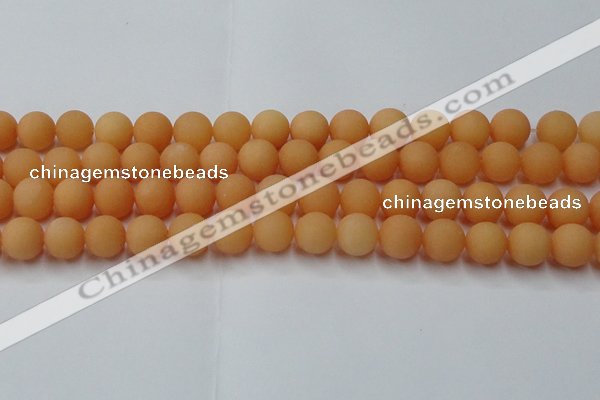 CCN2520 15.5 inches 14mm round matte candy jade beads wholesale