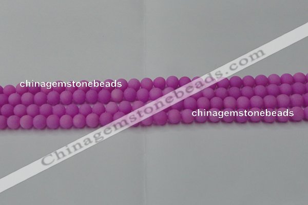 CCN2522 15.5 inches 4mm round matte candy jade beads wholesale