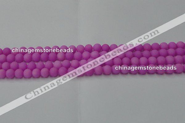 CCN2523 15.5 inches 6mm round matte candy jade beads wholesale