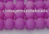 CCN2525 15.5 inches 10mm round matte candy jade beads wholesale