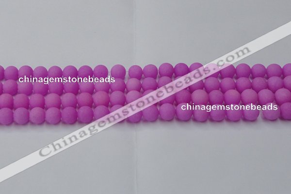 CCN2525 15.5 inches 10mm round matte candy jade beads wholesale