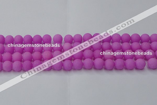 CCN2526 15.5 inches 12mm round matte candy jade beads wholesale