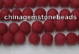 CCN2529 15.5 inches 4mm round matte candy jade beads wholesale