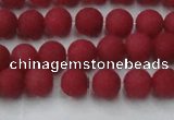 CCN2530 15.5 inches 6mm round matte candy jade beads wholesale