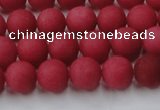 CCN2532 15.5 inches 10mm round matte candy jade beads wholesale