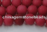 CCN2533 15.5 inches 12mm round matte candy jade beads wholesale