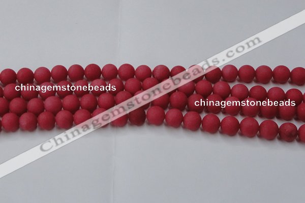 CCN2533 15.5 inches 12mm round matte candy jade beads wholesale