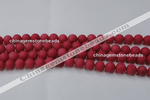 CCN2534 15.5 inches 14mm round matte candy jade beads wholesale