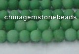 CCN2536 15.5 inches 4mm round matte candy jade beads wholesale