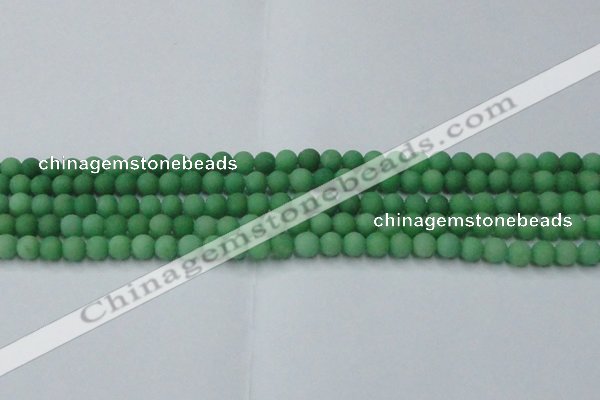 CCN2536 15.5 inches 4mm round matte candy jade beads wholesale
