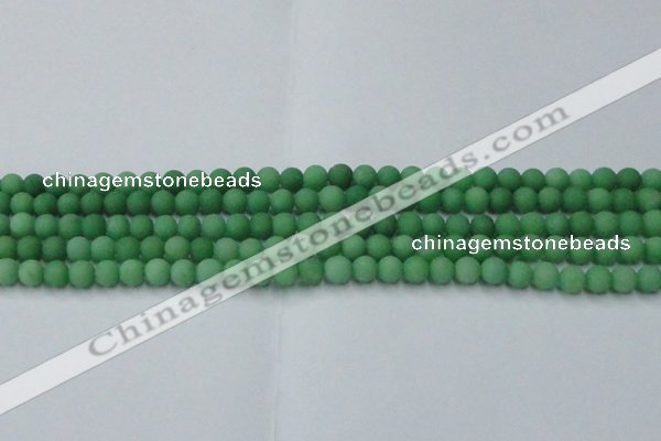 CCN2536 15.5 inches 4mm round matte candy jade beads wholesale