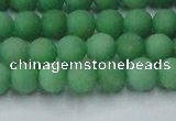 CCN2537 15.5 inches 6mm round matte candy jade beads wholesale