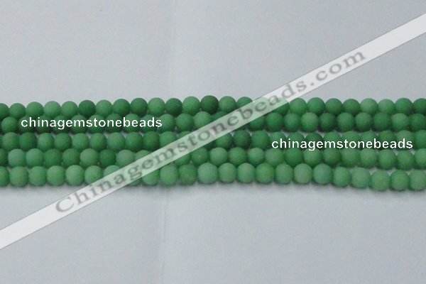 CCN2537 15.5 inches 6mm round matte candy jade beads wholesale