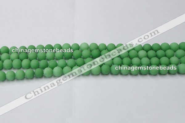 CCN2538 15.5 inches 8mm round matte candy jade beads wholesale