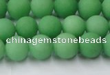 CCN2539 15.5 inches 10mm round matte candy jade beads wholesale