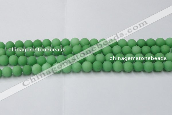 CCN2539 15.5 inches 10mm round matte candy jade beads wholesale