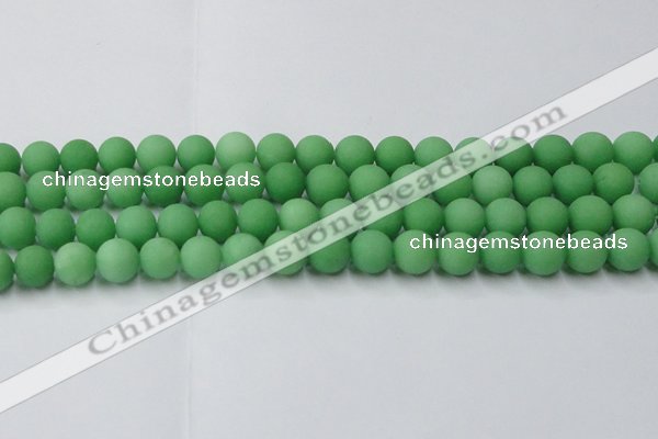 CCN2540 15.5 inches 12mm round matte candy jade beads wholesale