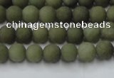 CCN2543 15.5 inches 4mm round matte candy jade beads wholesale