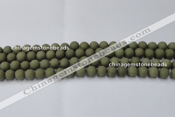 CCN2546 15.5 inches 10mm round matte candy jade beads wholesale