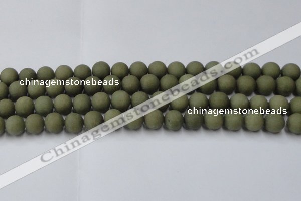 CCN2547 15.5 inches 12mm round matte candy jade beads wholesale