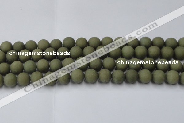 CCN2548 15.5 inches 14mm round matte candy jade beads wholesale