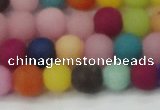 CCN2553 15.5 inches 8mm round mixed color matte candy jade beads