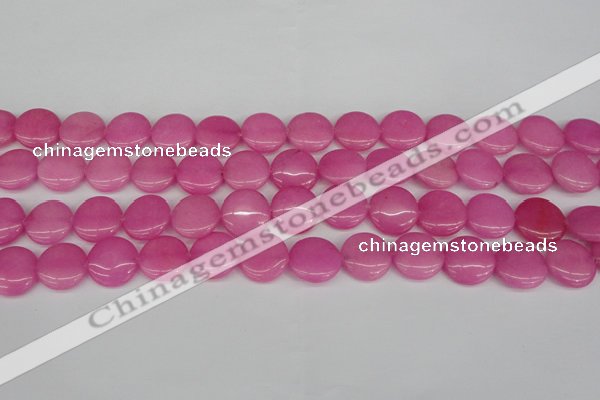 CCN2600 15.5 inches 18mm flat round candy jade beads wholesale