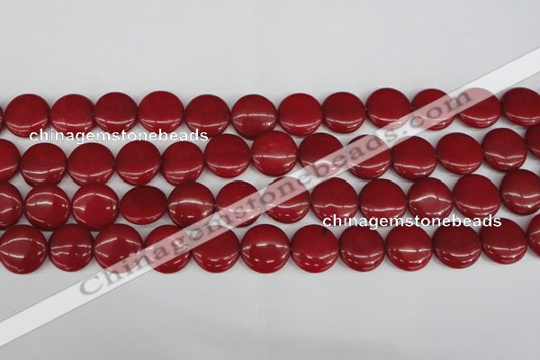 CCN2602 15.5 inches 18mm flat round candy jade beads wholesale