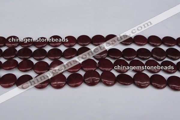 CCN2604 15.5 inches 18mm flat round candy jade beads wholesale