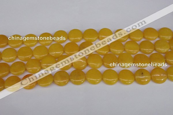 CCN2607 15.5 inches 18mm flat round candy jade beads wholesale