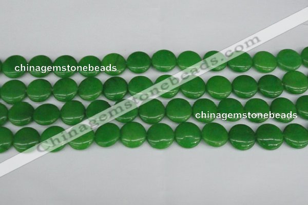 CCN2609 15.5 inches 18mm flat round candy jade beads wholesale