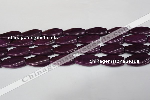 CCN2618 15.5 inches 15*30mm twisted rectangle candy jade beads