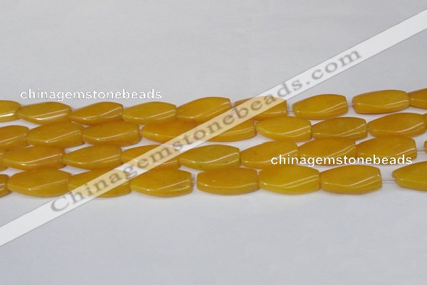 CCN2619 15.5 inches 15*30mm twisted rectangle candy jade beads