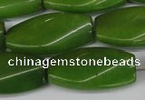 CCN2624 15.5 inches 15*30mm twisted rectangle candy jade beads