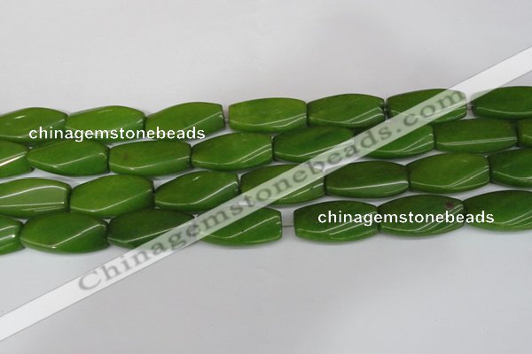 CCN2624 15.5 inches 15*30mm twisted rectangle candy jade beads