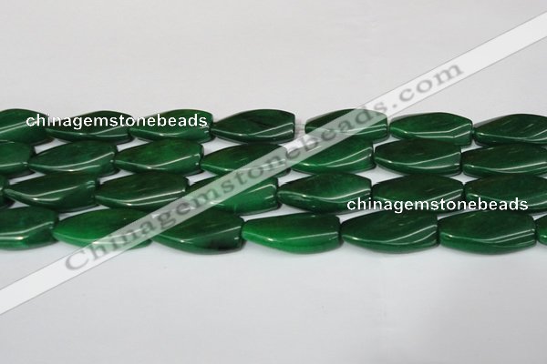 CCN2625 15.5 inches 15*30mm twisted rectangle candy jade beads