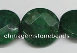 CCN264 15.5 inches 25mm faceted coin candy jade beads wholesale