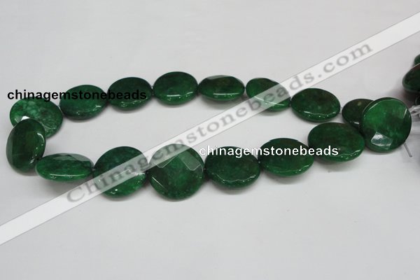 CCN264 15.5 inches 25mm faceted coin candy jade beads wholesale