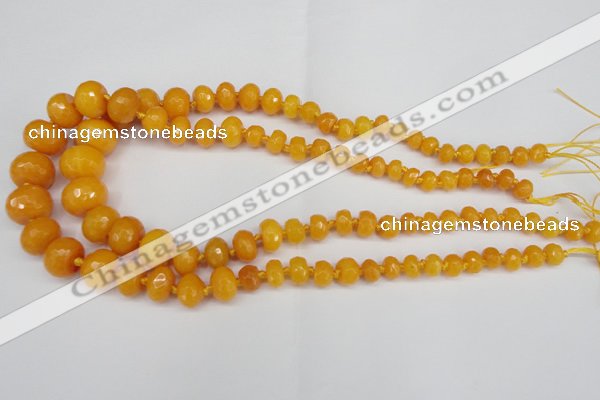 CCN2645 15.5 inches 5*8mm - 12*16mm faceted rondelle candy jade beads